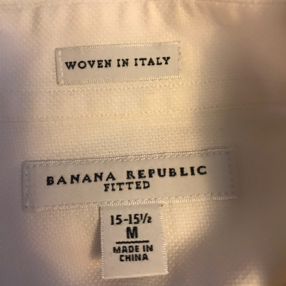Men’s Banana Republic Dress Shirt White EUC